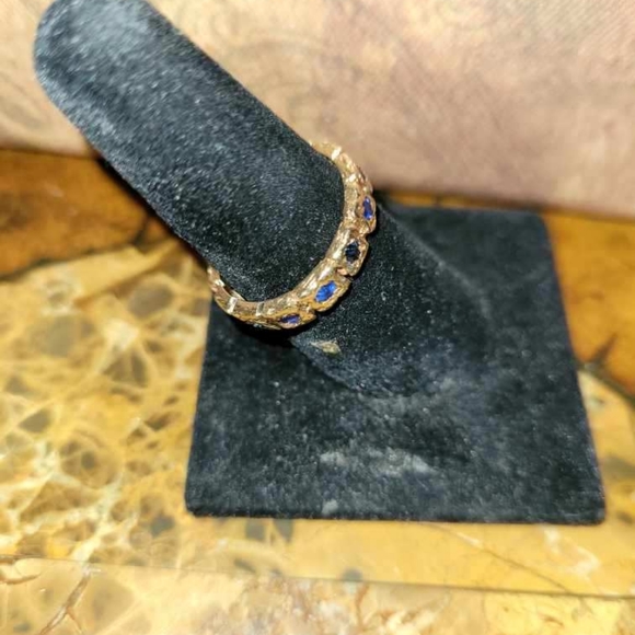 Tiffany 14kt Sapphire Eternity Ring - Picture 3 of 7